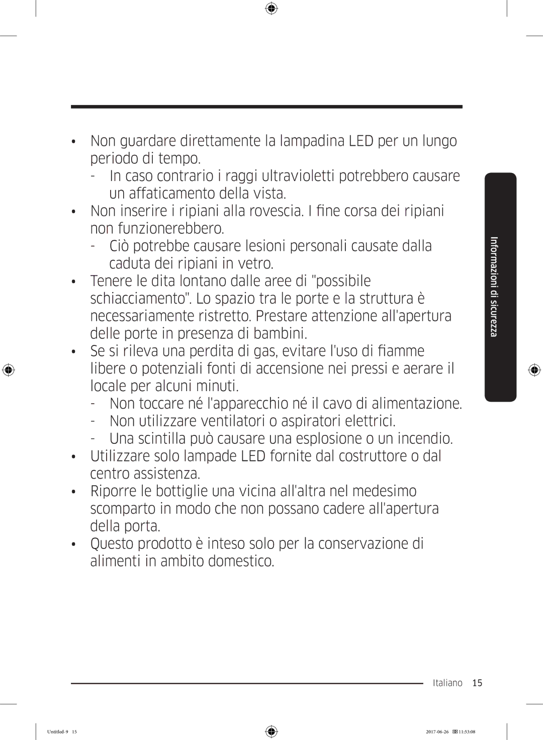 Samsung RT29K5030WW/ES, RT38K5535EF/ES, RT35K5430EF/ES, RT32K5030EF/ES, RT32K5030S8/ES, RT29K5030S8/ES manual Italiano  